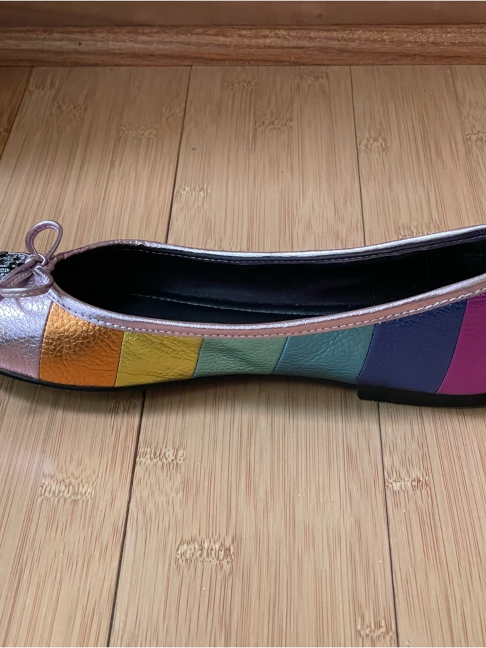 🌈 Kurt Geiger London Eagle Ballet Rainbow Multicolor Flats Sz US 6.5-7 EU 37🌈 - Picture 6 of 15